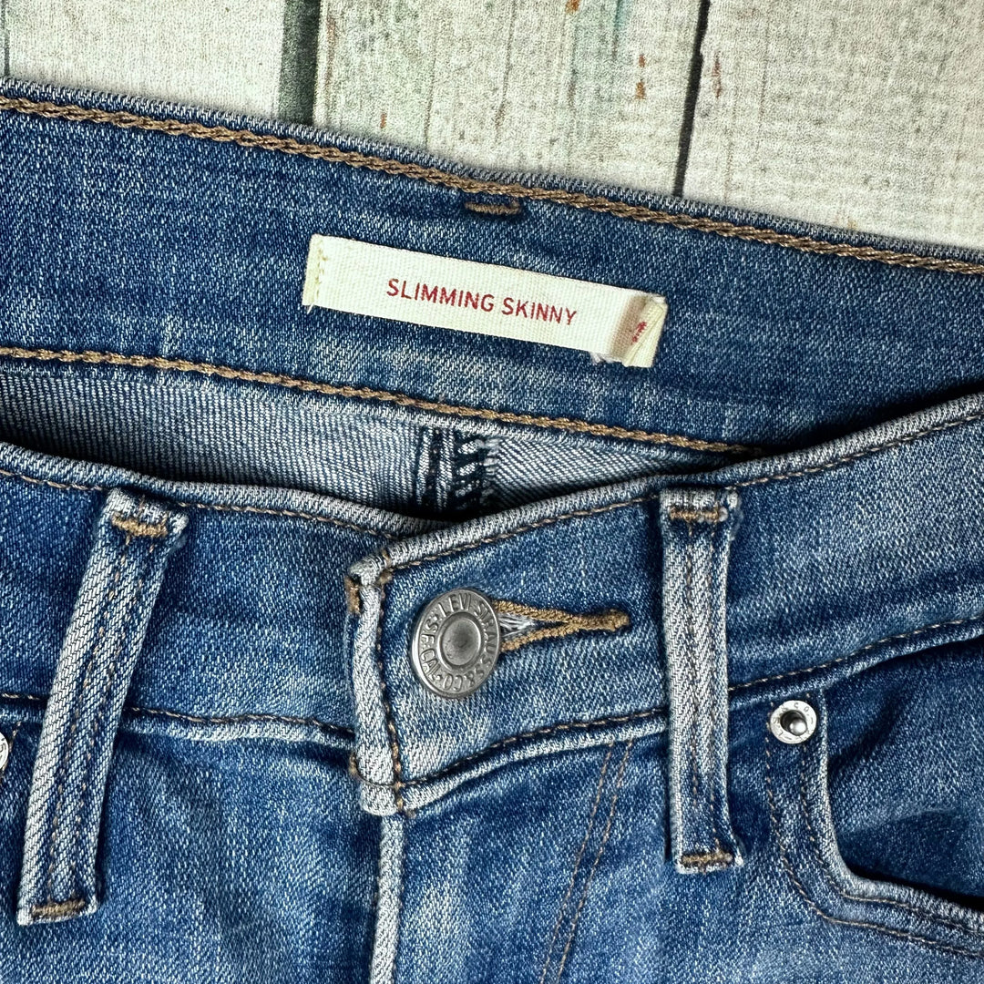 Levis 'Slimming Skinny' High Rise Denim Jeans - Size 24" or 6AU - Jean Pool