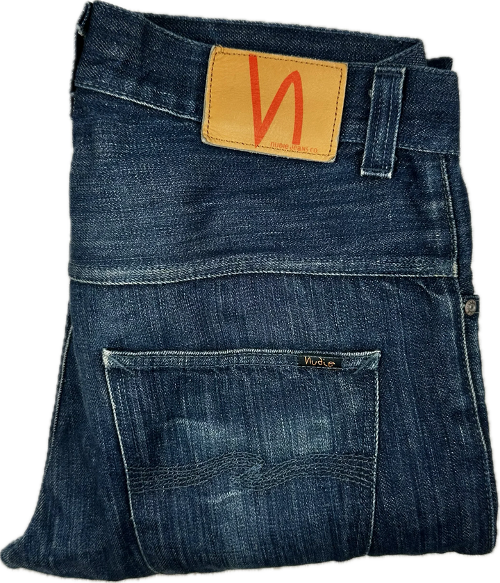 Nudie 'Even Steven' Dry Denim Y2K Jeans- Size 32 Crop