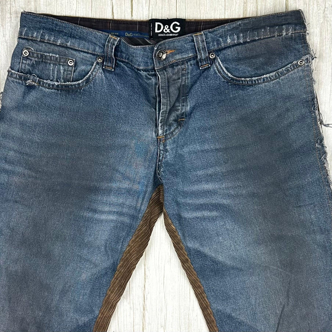 Dolce & Gabbana D&G Y2K Low Rise Panelled Jeans - Suit Size 12