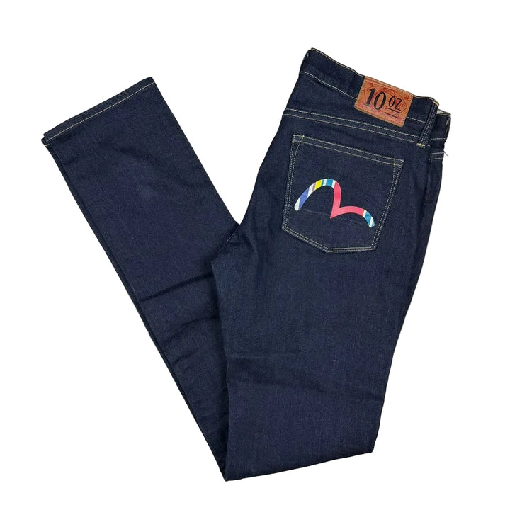 Evisu Japan Ladies Logo Pockets Slim Straight Jeans - Size 29