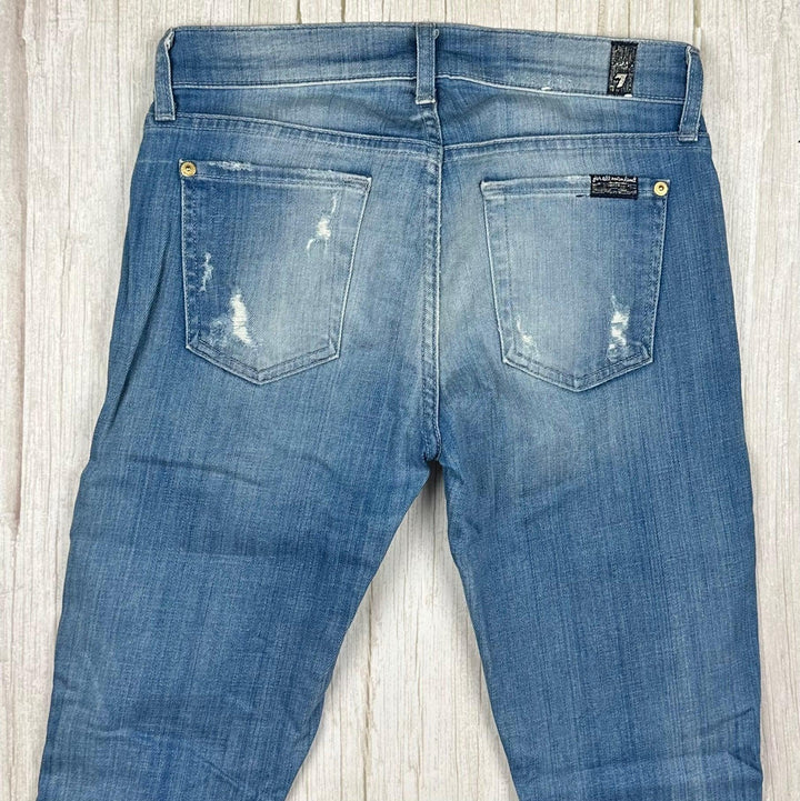 7 for all Mankind 'The Skinny' Distressed Jeans Size- 26 - Jean Pool