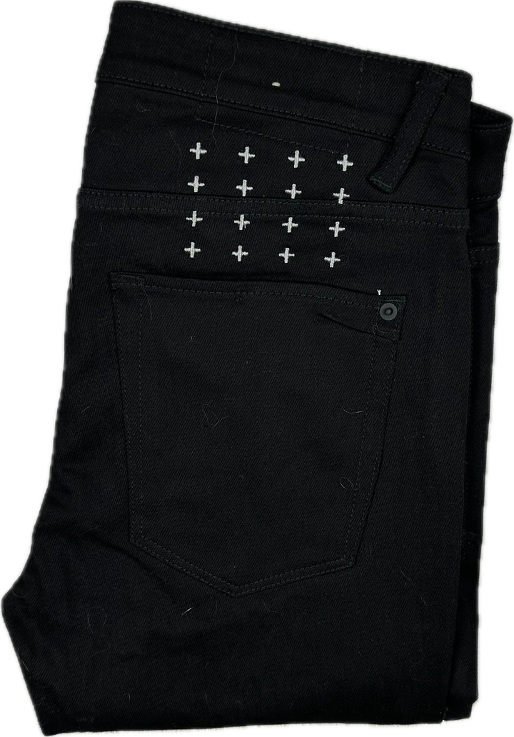 Ksubi Mens 'Van Winkle' Black Slice Skinny Jeans - Size 32