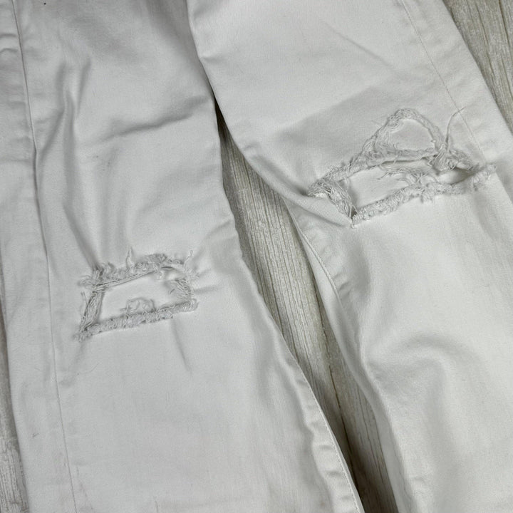 R13 Made in Italy 'Boy Skinny' White Jeans- Size 29 - Jean Pool