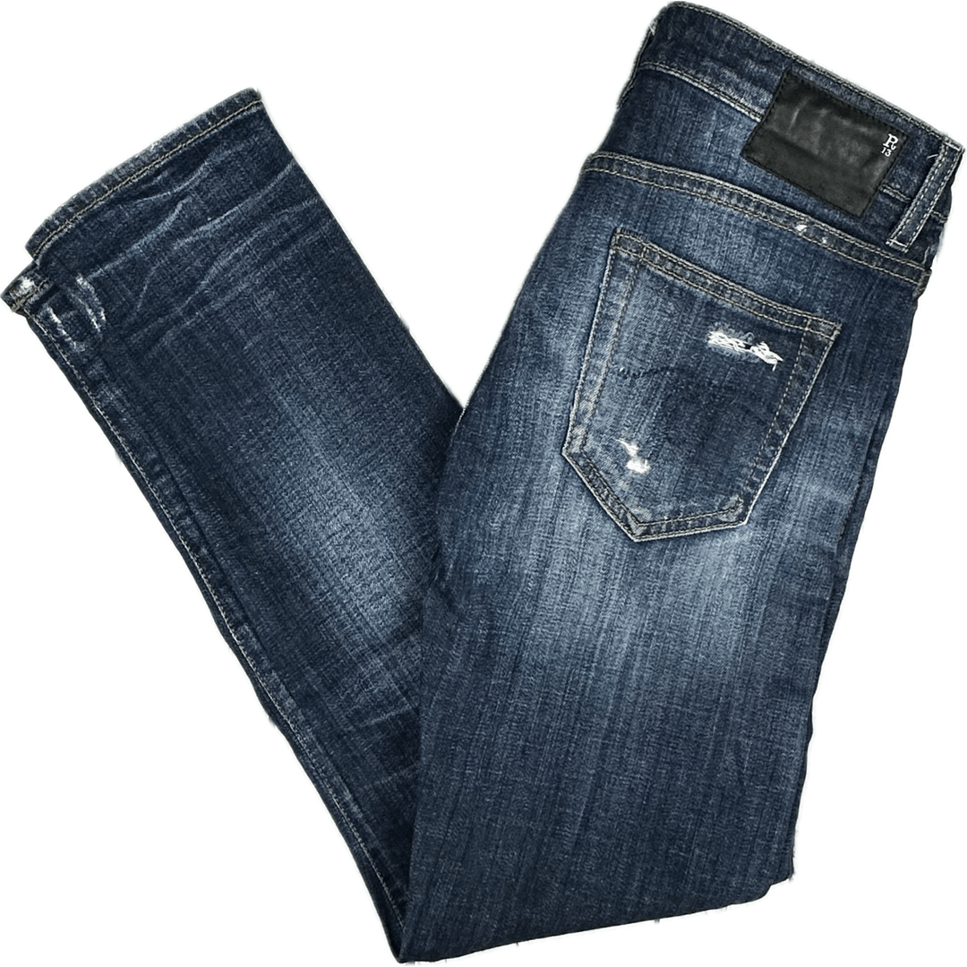R13 Made in Italy 'Boy Skinny' Blue Jeans- Size 24 - Jean Pool