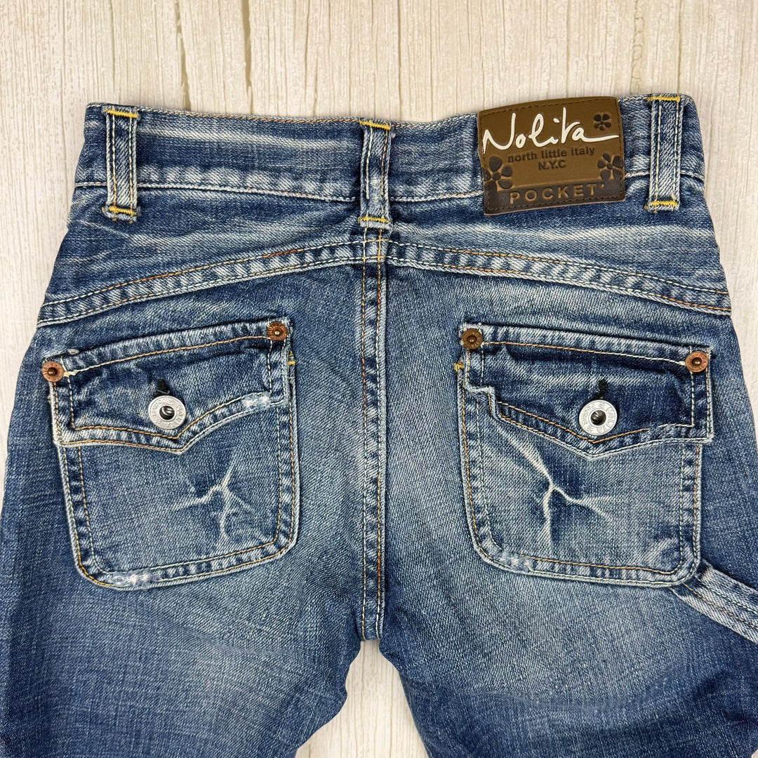 Nolita Pocket Italian Y2K Denim Logo Capri Jeans- Size 8Y
