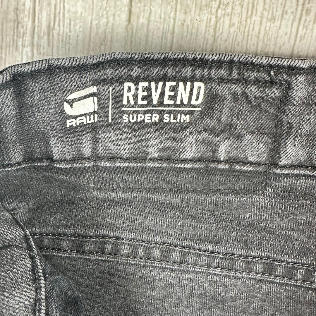 G Star 'Revend' Super Slim Distressed Jeans -Size 35/36 - Jean Pool