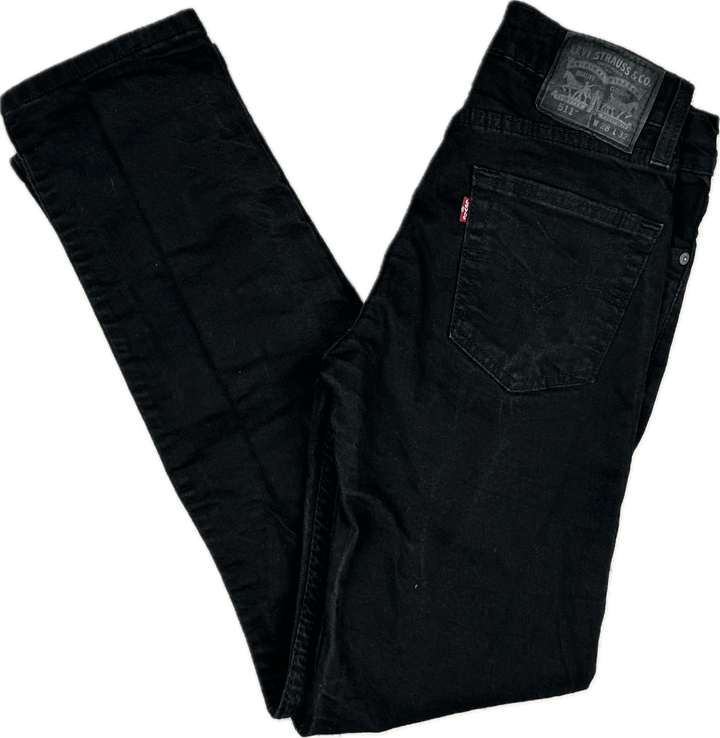 Levis Slim Straight 511 Men's Black Jeans - Size 28/32