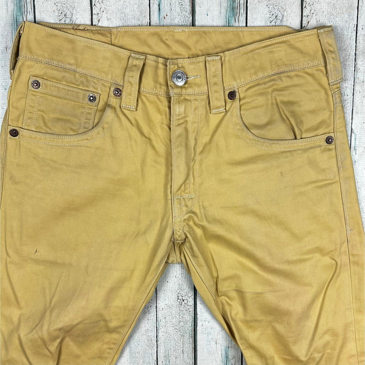 Levis Mustard Levis 513 Classic Jeans - Size 32S - Jean Pool