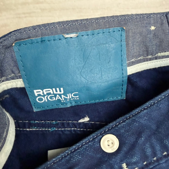G Star Raw Dark Cenim Lace up Wasit Denim Midi Skirt - Size 26