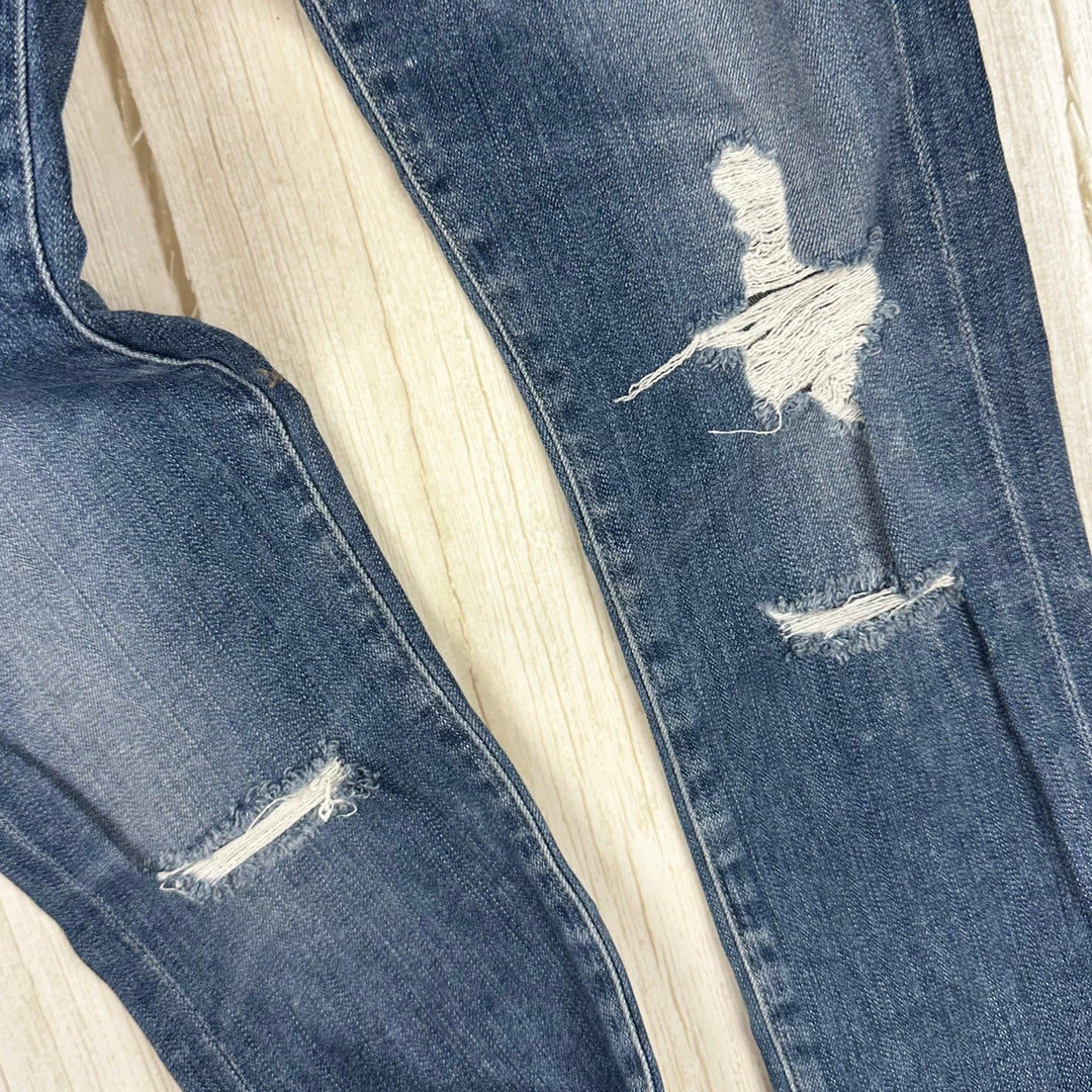AGOLDE 'Sophie' High Rise Skinny Distressed Jeans- Size 25