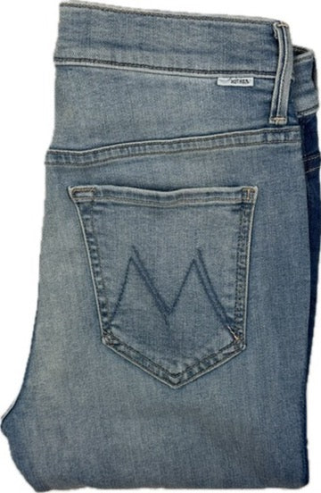 Mother 'The Stunner Zip Ankle Step Fray' Light Kitty Racer Jeans - Size 27