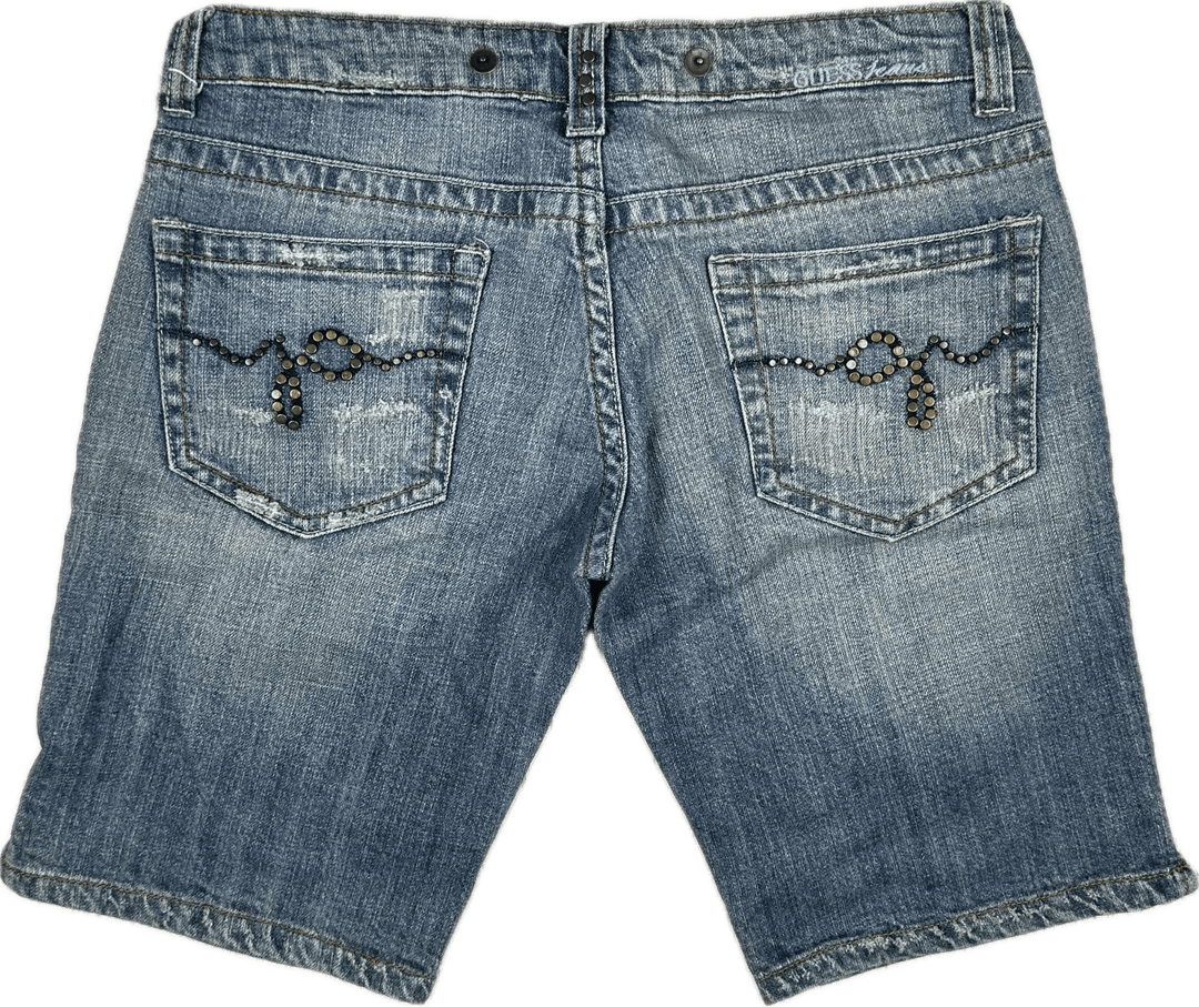 Guess Low Rise Studded Denim shorts - Size 26