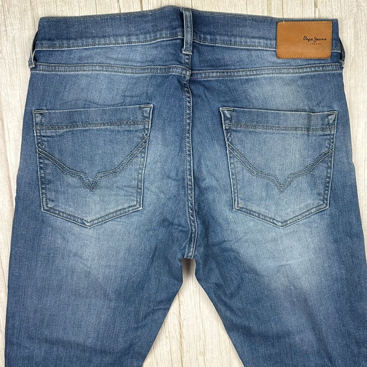 Pepe London- Mens "Vapour" Stretch Slim Fit  Jeans- Size 32