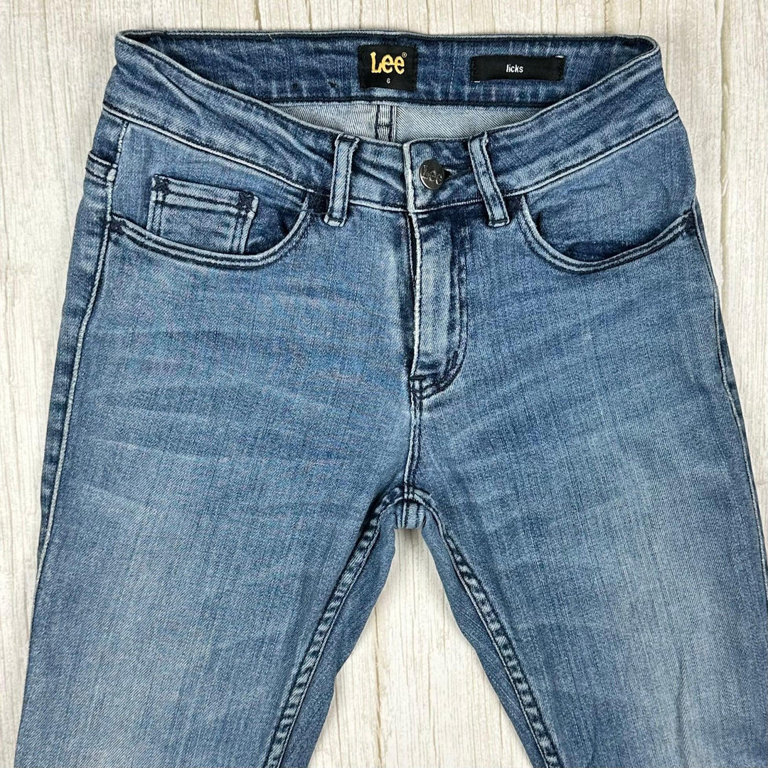 Lee 'Licks' Ladies Mid Rise Stretch Jeans - Size 6 - Jean Pool