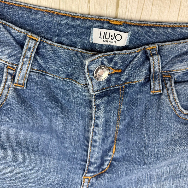 Liu-Jo Jeans Italian Ladies Slim Crystal Logo Jeans - Size 29