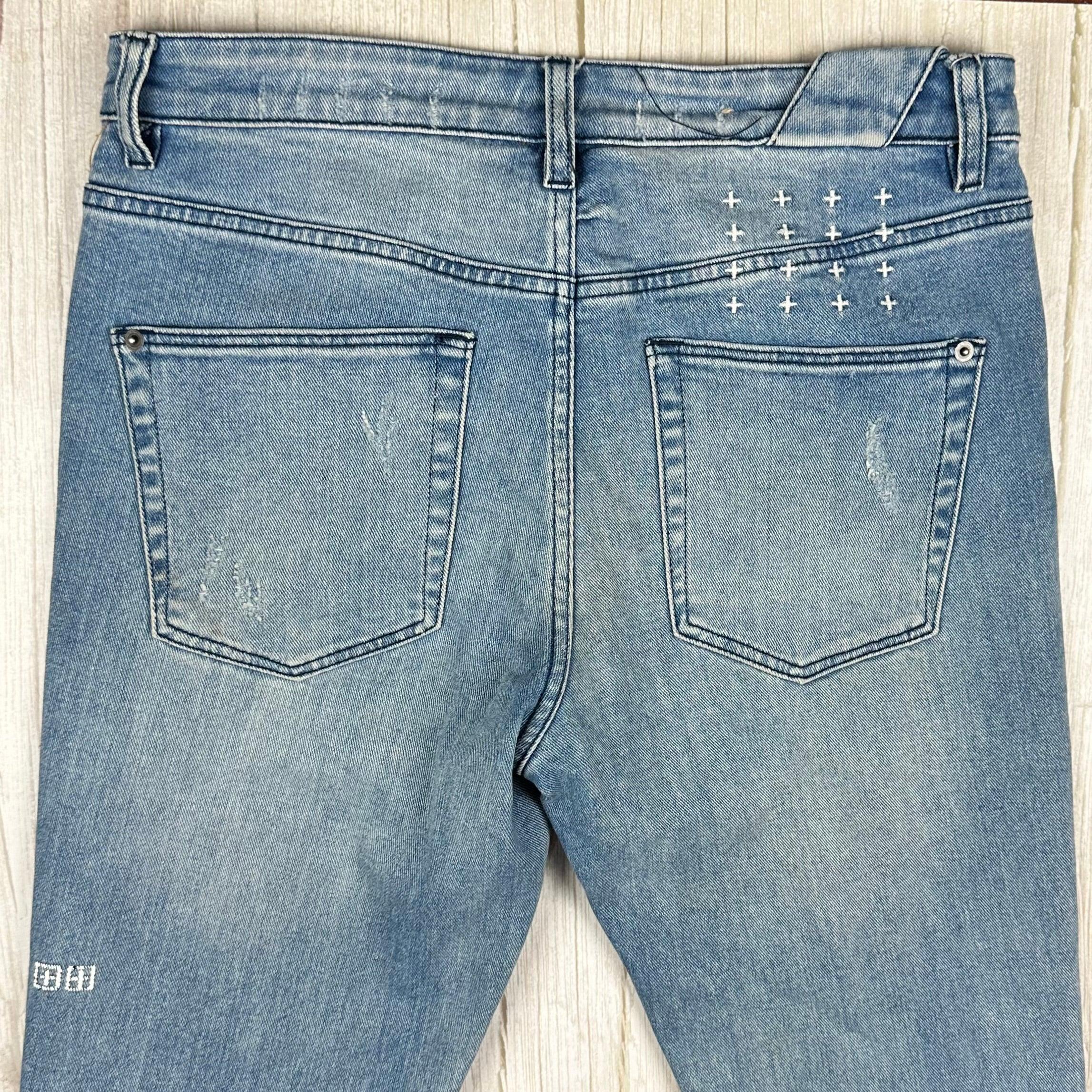 Ksubi Chitch Aged Blue Wash authentic Straight Leg Jeans