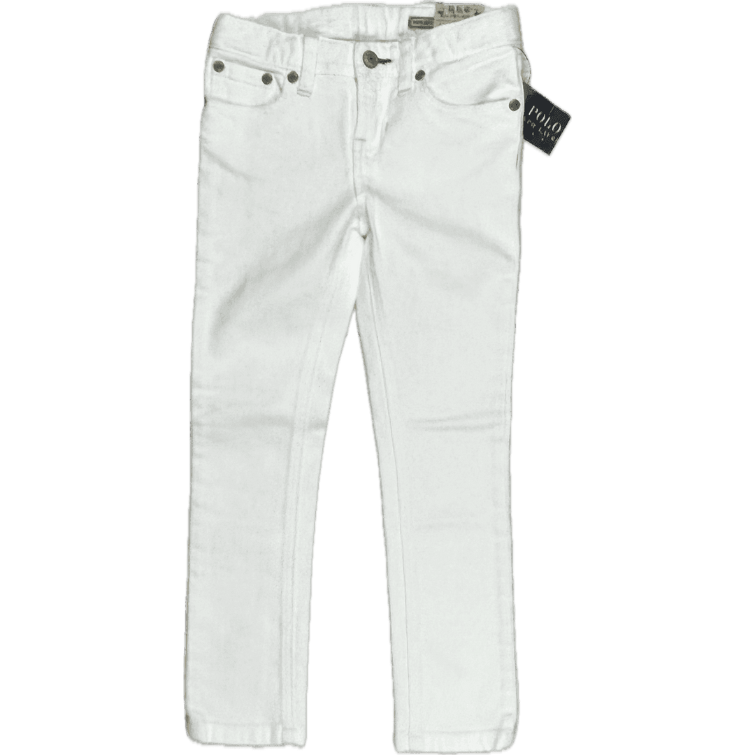 NWT - Ralph Lauren 'Bowery' White Skinny Jeans - Size 5Y