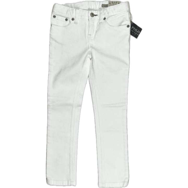 NWT - Ralph Lauren 'Bowery' White Skinny Jeans - Size 5Y