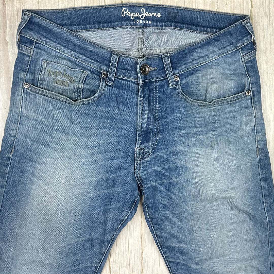 Pepe London- Mens "Vapour" Stretch Slim Fit  Jeans- Size 32