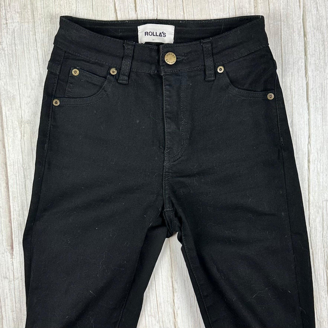 Rolla’s 'Westcoast Ankle' High Rise Skinny Black Jeans - Size 25" - Jean Pool