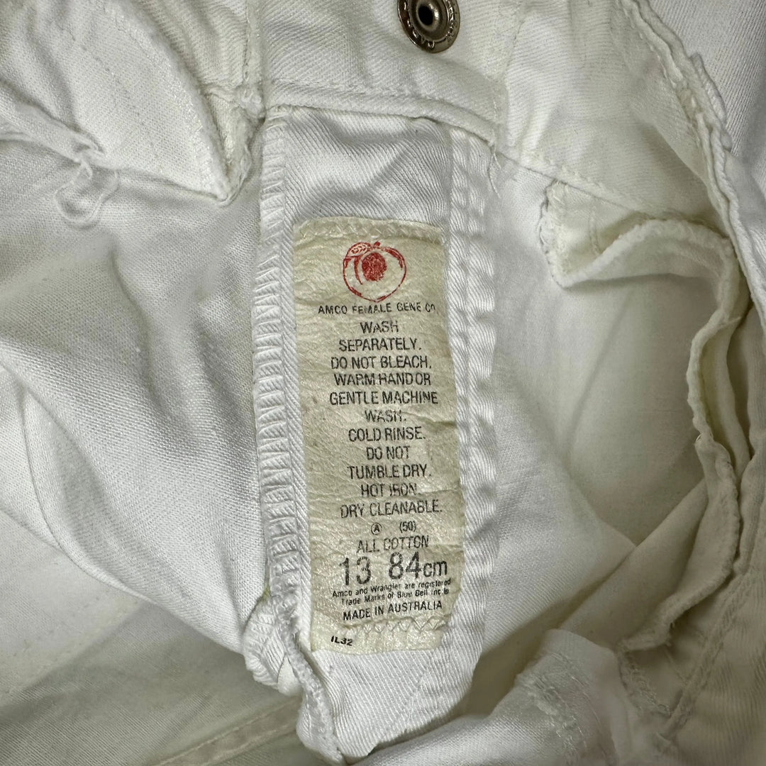 1970's AMCO Peaches Vintage Rare Australian Made White Jeans - Jean Pool