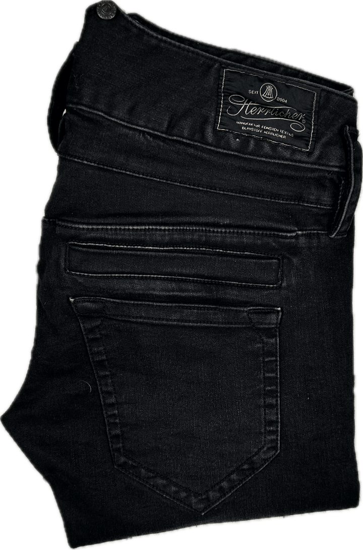 Herrlicher 'Pitch Slim' Black Stretch Denim Jeans - Size 30" - Jean Pool