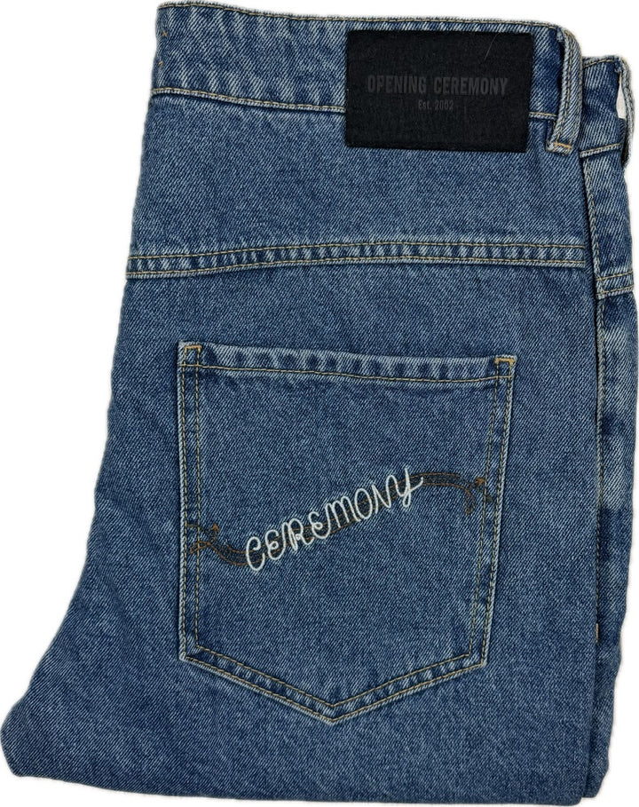 Opening Ceremony Italian Mens Relaxed Denim Logo Jeans -Size 31