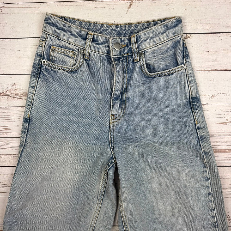 Dr Denim 'Aiko'  High Rise Wide Leg Crop Jeans - Size 24