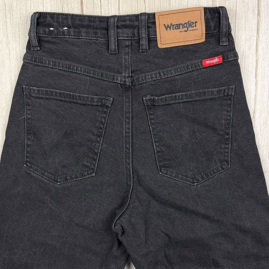 Wrangler 'Tyler' High Tapered Aged Black Jeans - Size 6