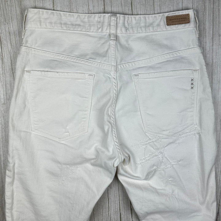 Scotch & Soda White "L'Adorable Boyfriend" Jeans  -Size 27