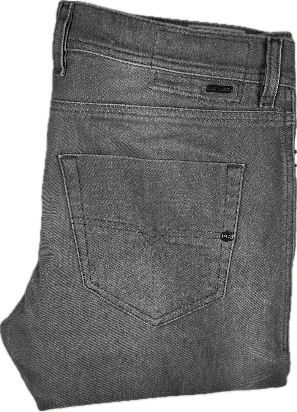 Diesel Mens 'Tepphar' Slim Carrot Grey Jeans - Size 32/32 - Jean Pool
