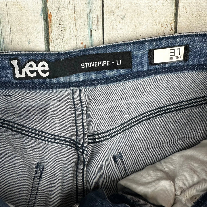 Lee Mens L1 Stovepipe Stretch Jeans Size 31 Short Jean Pool