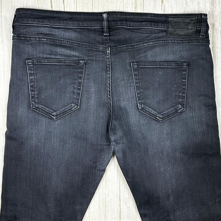 R13 Made in Italy 'Boy Skinny' Washed Black Jeans- Size 31