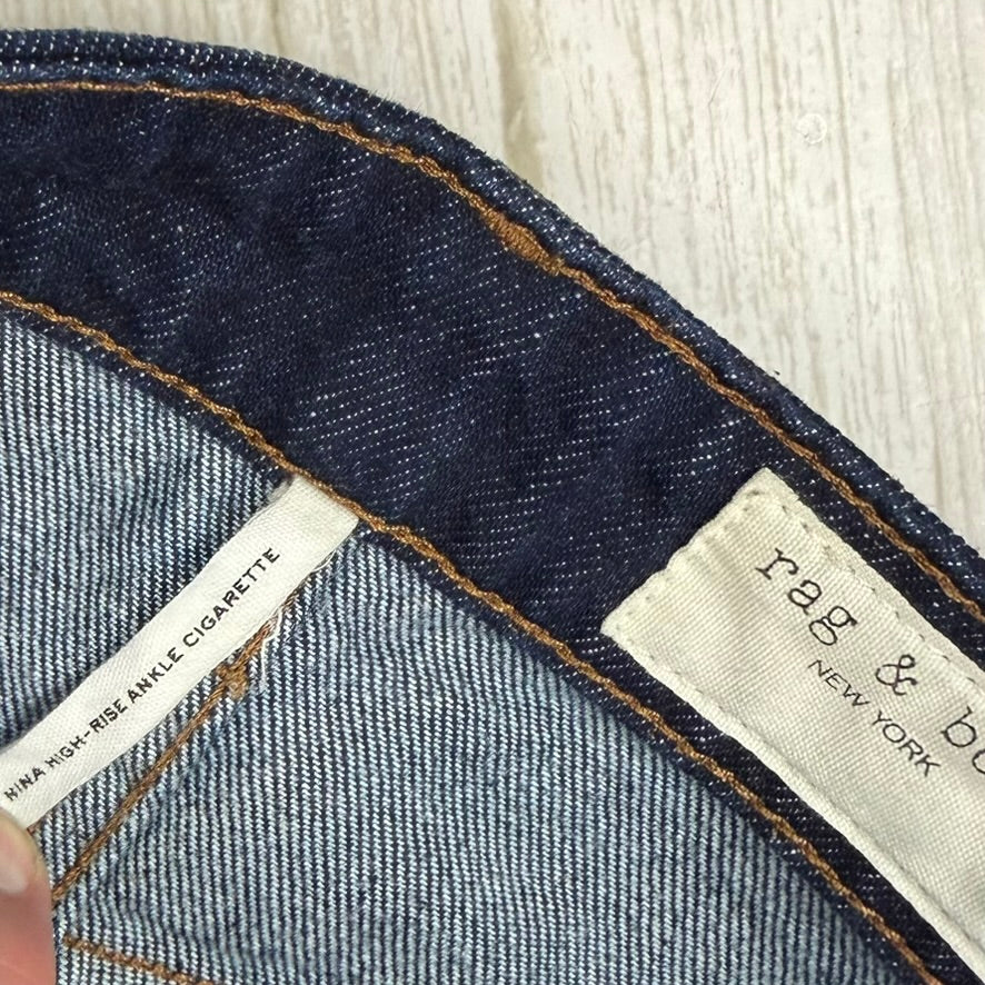 Rag & Bone 'Nina' High Rise Ankle Cigarette Jeans- Size 26
