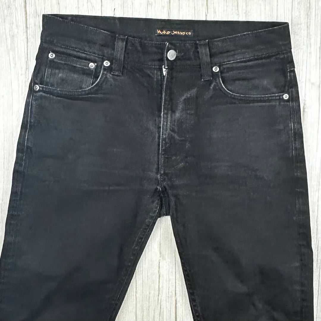 Nudie 'Lean Dean' Dry Cold  Black Wash Organic Cotton Jeans- Size 30/32