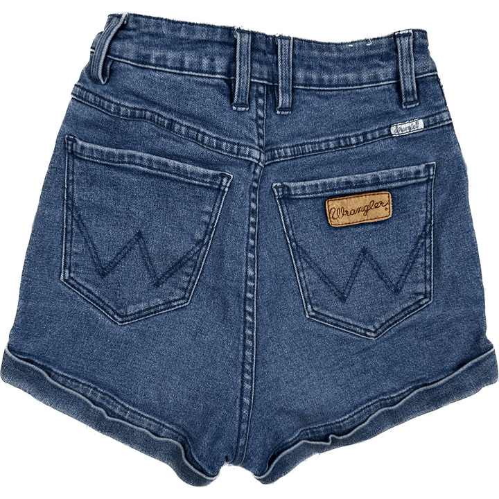 Wrangler 'Pin Up' Stretch Ladies Denim Shorts - Size 6 - Jean Pool