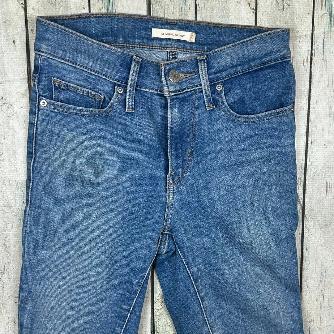 Levis 'Slimming Skinny' High Rise Denim Jeans - Size 24" or 6AU - Jean Pool