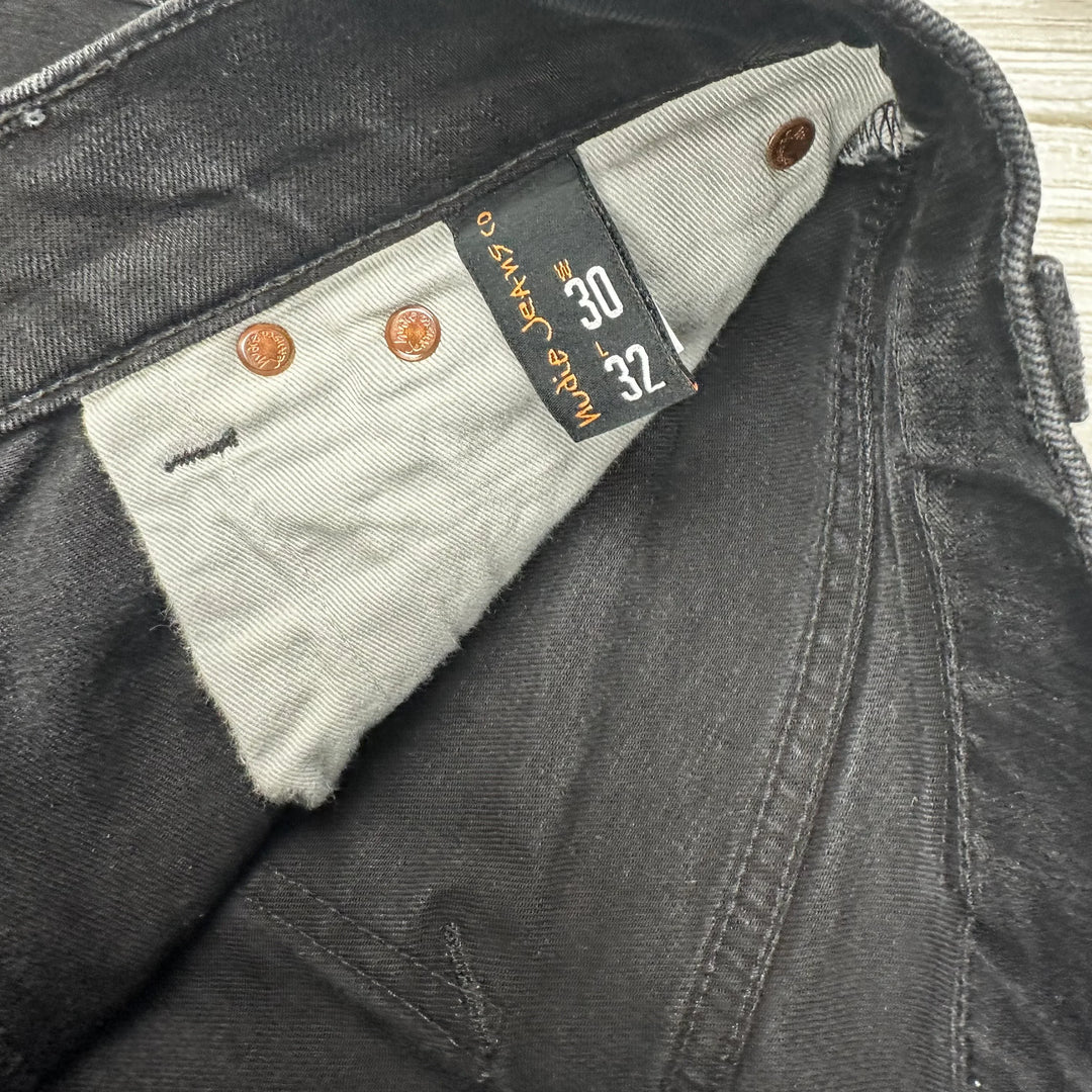 Nudie 'Lean Dean' Dry Cold  Black Wash Organic Cotton Jeans- Size 30/32