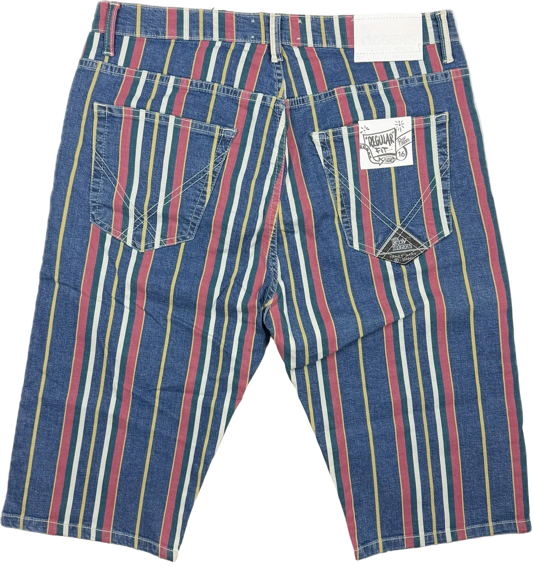 NWT - Roy Rogers Italy Boys Stripe Shorts - Size 16Y