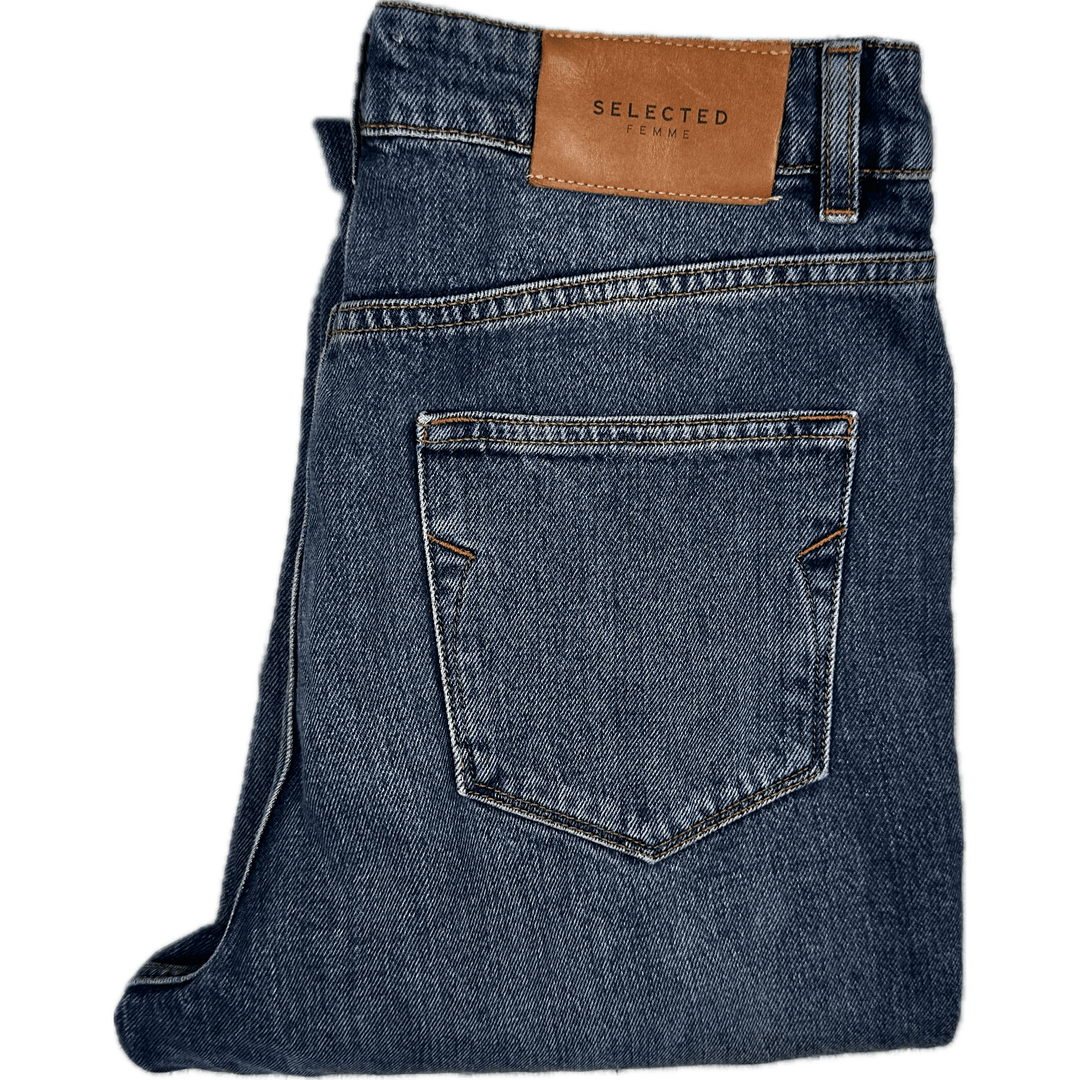 Selected Femme Tapered 'Mom Fit' Jeans - Size 28 - Jean Pool