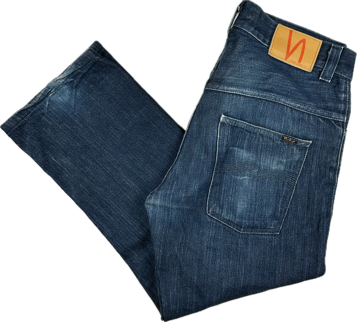 Nudie 'Even Steven' Dry Denim Y2K Jeans- Size 32 Crop