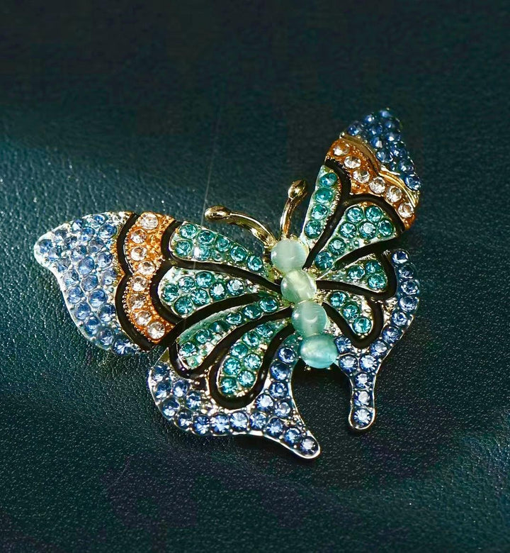 Blue Butterfly Sparkle Brooch