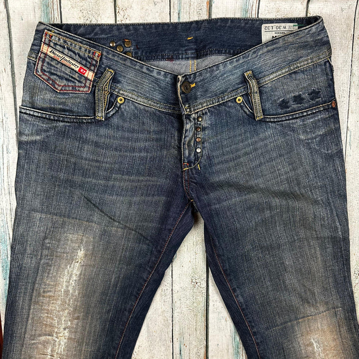 Diesel 'Matic' Straight Leg Rhinestone Jeans Size - 30/32 - Jean Pool