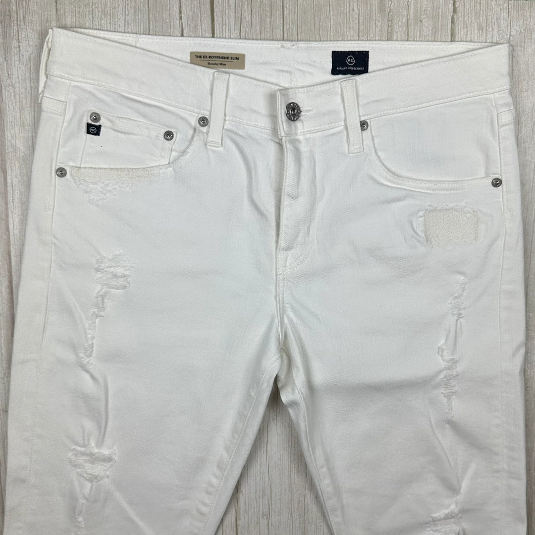 AG Adriano Goldschmied 'Ex-Boyfriend Slim' White Jeans - Size  30R