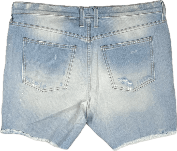 Cut off jean bermuda shorts best sale