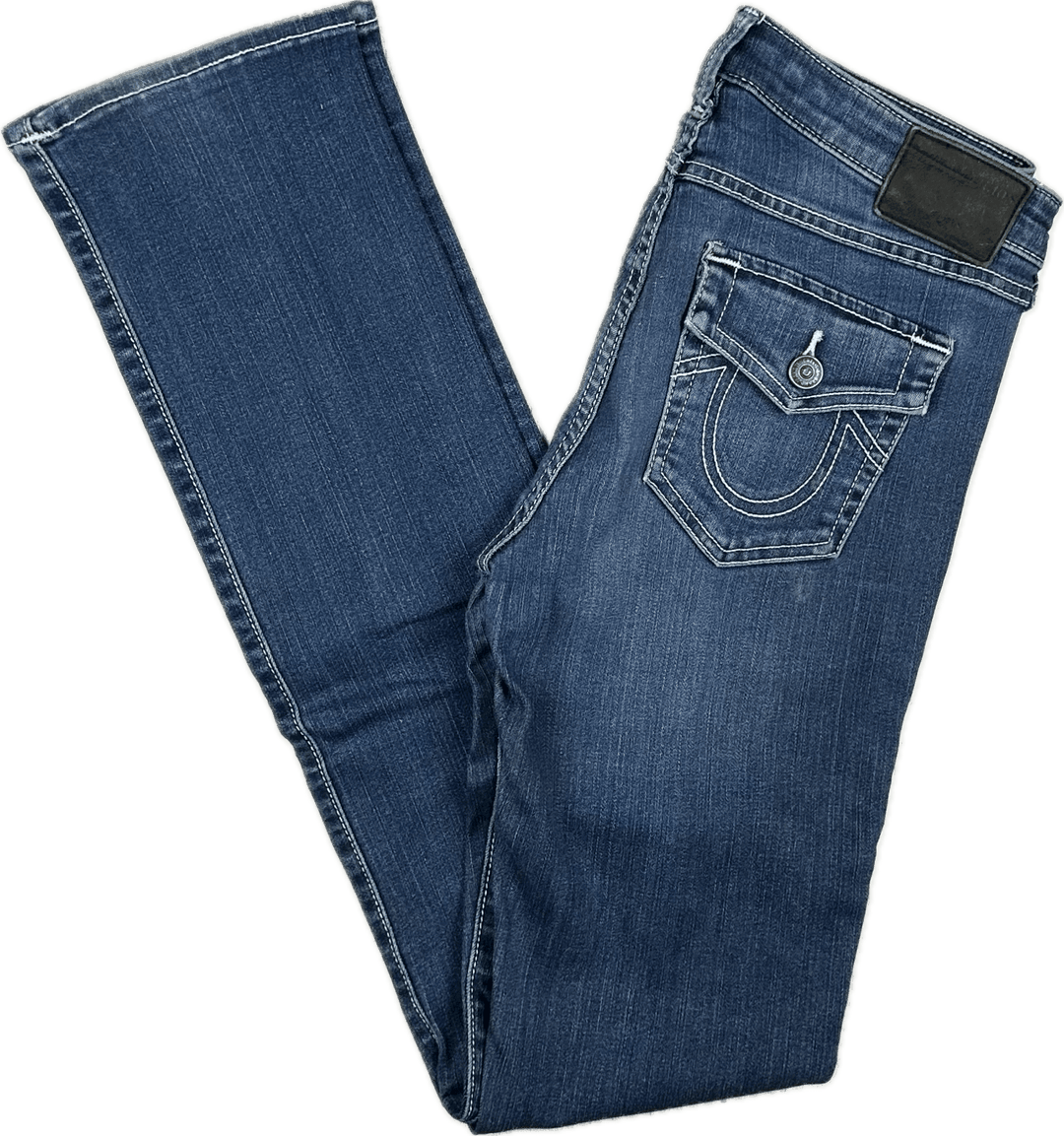 True Religion 'Billie' Low Straight Jeans- Size 27 - Jean Pool