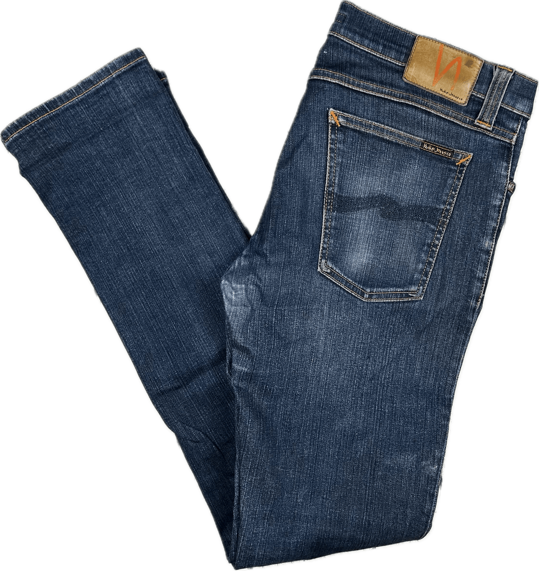 Nudie Jeans Co. 'Tube Kelly'Rinsed Strikey Jeans - Size 32/34 - Jean Pool