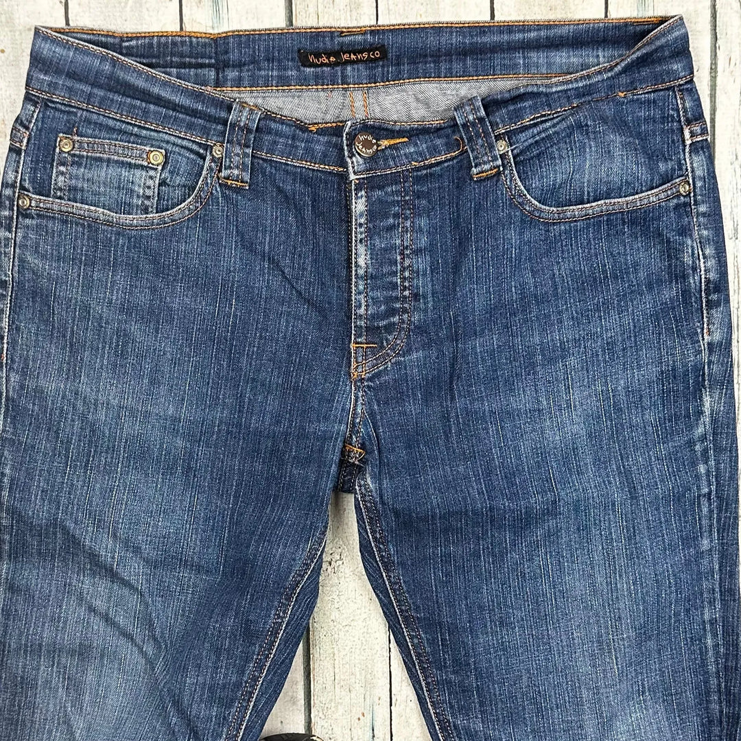 Nudie Jeans Co. 'Slim Jim' Straight Blue Jeans - Size 34S - Jean Pool