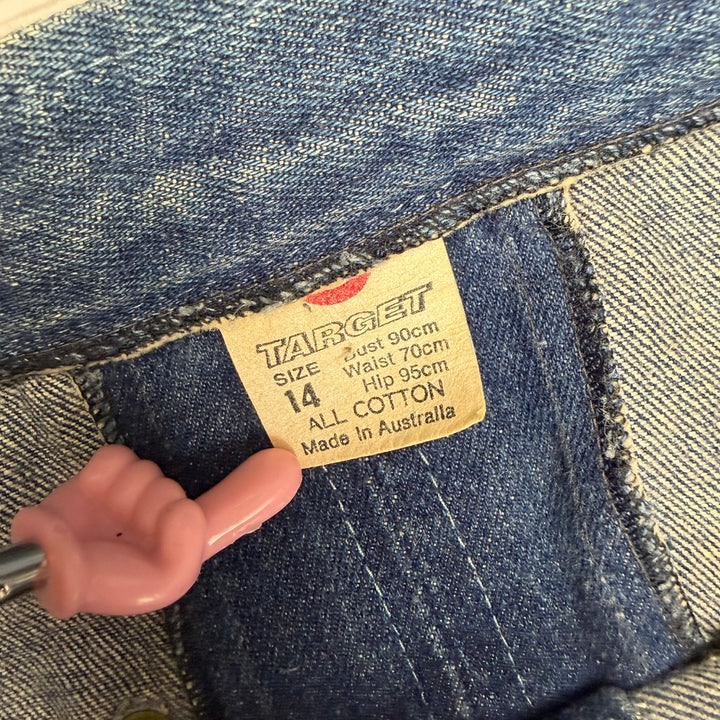 Vintage 1980's Australian Misty Blues Denim Skirt - Suit Size 10/12