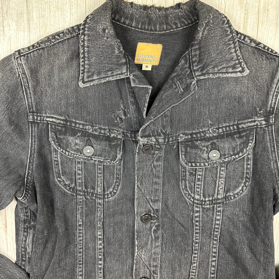 Citizens of Humanity Washed Black Denim Jacket  - Size M
